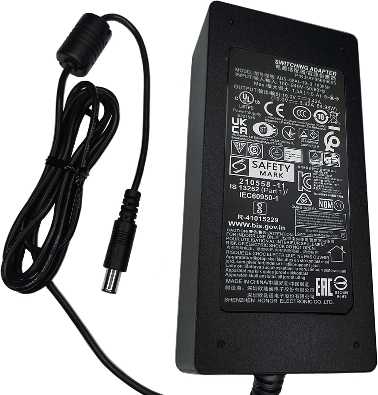 Amazon.com: PowerHOOD UL 19V AC Adapter Compatible with LG 32UK580